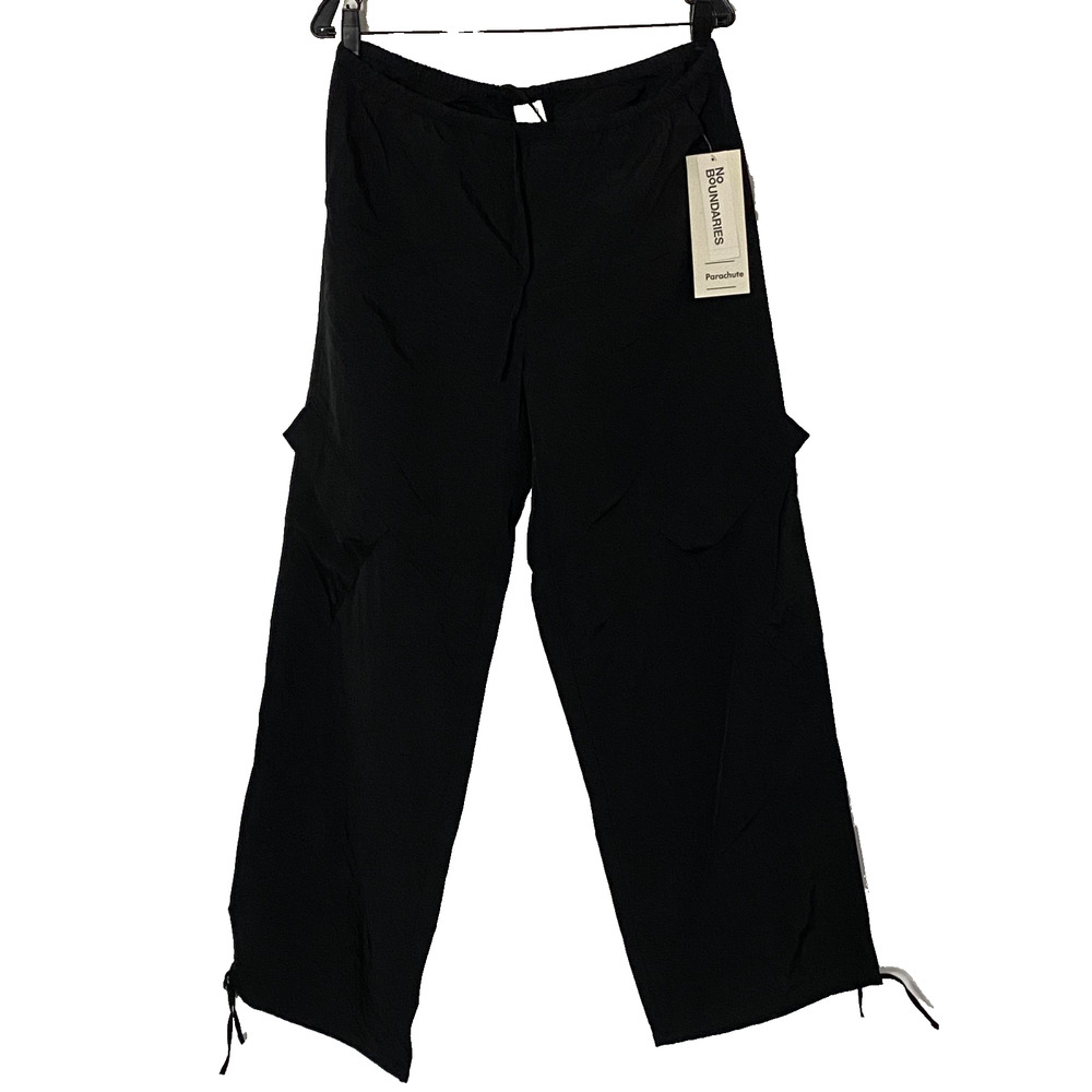 No Boundaries Pants Juniors Size Medium 8-10 Black Parachute New